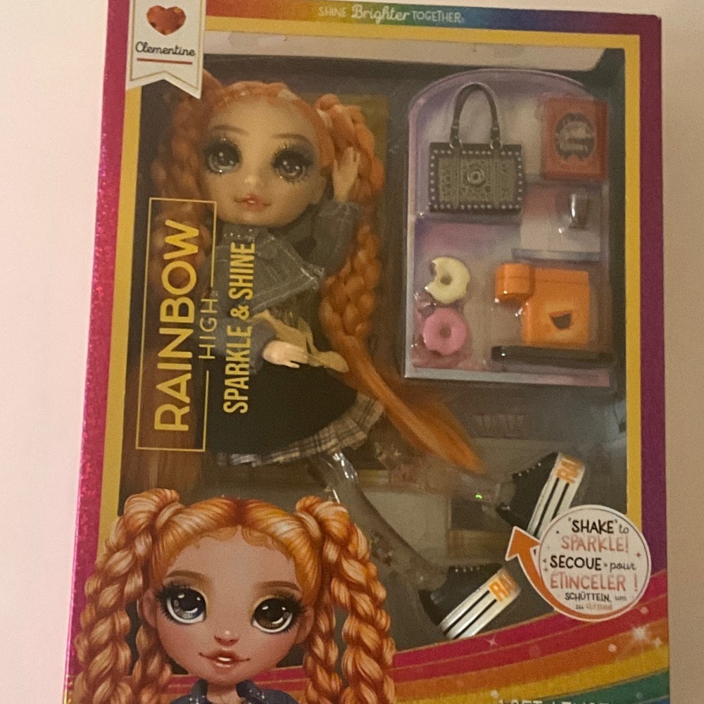 Rainbow Sparkle & Shine Doll with Orange Hair